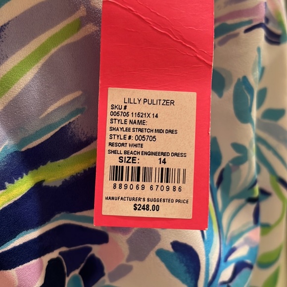 Lilly Pulitzer Midi Dress size 14 NWT - Picture 4 of 4